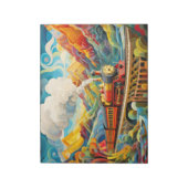 Bloc-note Concept de train de locomotives Abstrait paysage c (Tourné)