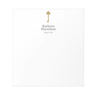 Bloc-note Concepteur d'intérieur vintage Gold Key