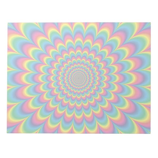 Bloc-note Conception abstraite de l'arc-en-ciel psychédéliqu (Devant)