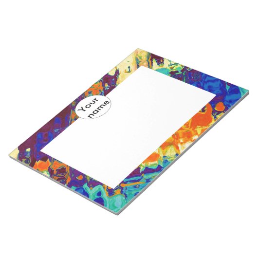 Bloc-note Conception abstraite de texture rétro (Incliné)