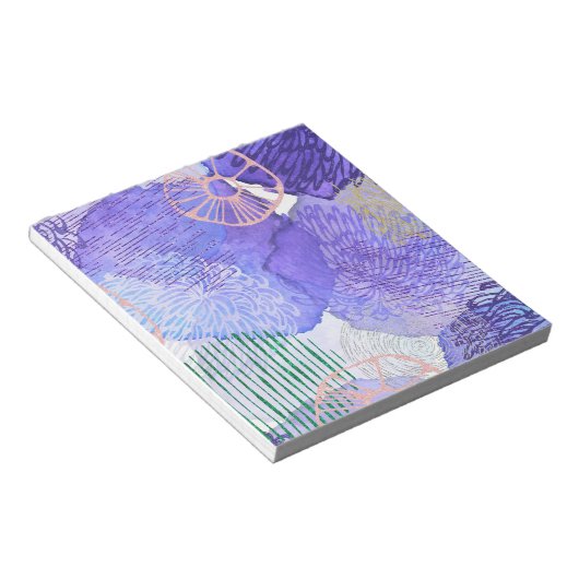Bloc-note Conception abstraite violette (Incliné)