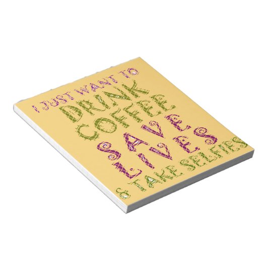 Bloc-note Conception amusante de citation Selfie Café (Incliné)