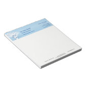 Bloc-note Conception bleue de Caducée 3D blanc médical (Incliné)