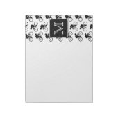 Bloc-note Conception cyclable avec monogramme personnalisé (Tourné)