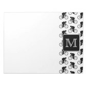 Bloc-note Conception cyclable avec monogramme personnalisé (Devant)