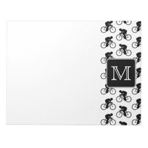 Bloc-note Conception cyclable avec monogramme personnalisé