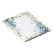 Bloc-note Conception d'angle floral bleu (Incliné)