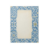 Bloc-note Conception d'aquarelle fixe portugaise Azulejo (Tourné)