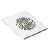 Bloc-note Conception de badge arc-en-ciel de protestation de (Incliné)
