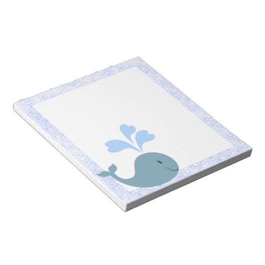 Bloc-note Conception de baleine Bleue (Incliné)