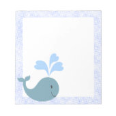 Bloc-note Conception de baleine Bleue (Devant)