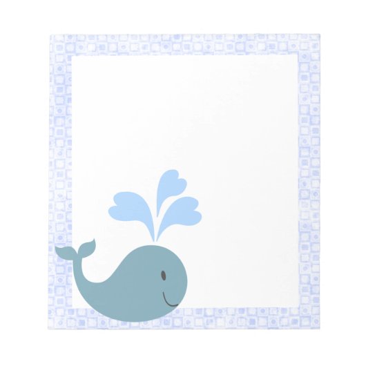 Bloc-note Conception de baleine Bleue (Devant)