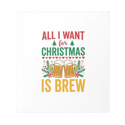 Bloc-note Conception de boisson de vacances Christmas Brew (Devant)