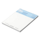 Bloc-note Conception de Caducée 3D blanc médical bleu (Tourné)