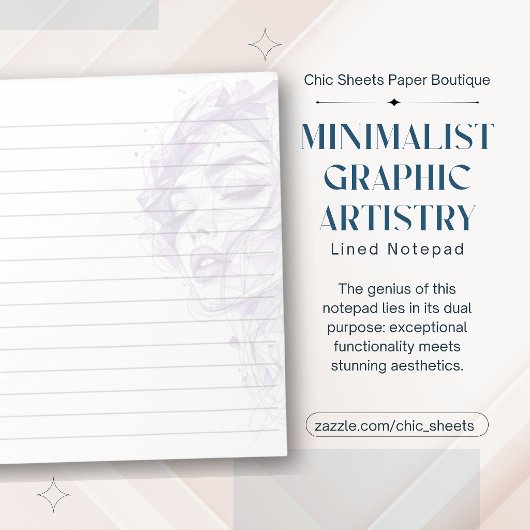 Bloc-note Conception de cahier ligné d'art graphique minimal