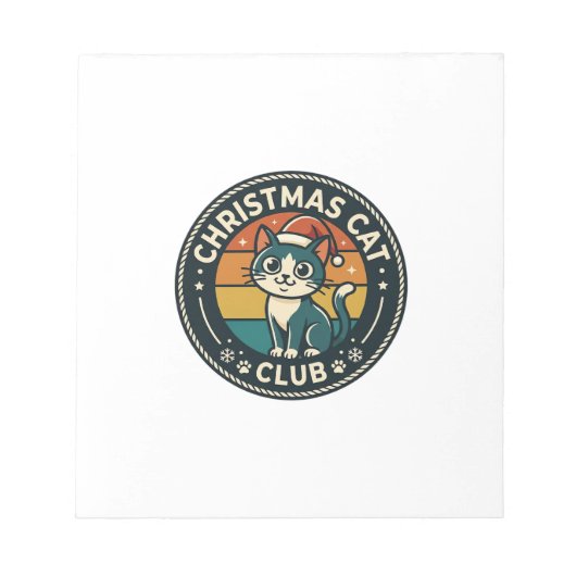 Bloc-note Conception de chat de Noël chaton mignon - Club de (Devant)