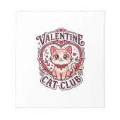 Bloc-note Conception de chat drôle de la Saint-Valentin - Ch (Devant)