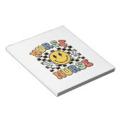 Bloc-note Conception de chemise à carreaux Smiley d'infirmiè (Incliné)