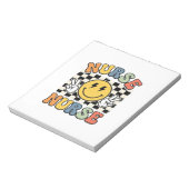 Bloc-note Conception de chemise à carreaux Smiley d'infirmiè (Tourné)