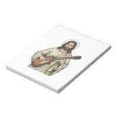 Bloc-note Conception de chemise avec gravure de guitariste s (Tourné)