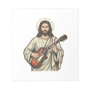 Bloc-note Conception de chemise avec gravure de guitariste s