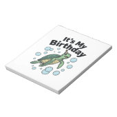 Bloc-note Conception de chemise d'anniversaire de tortue mar (Tourné)