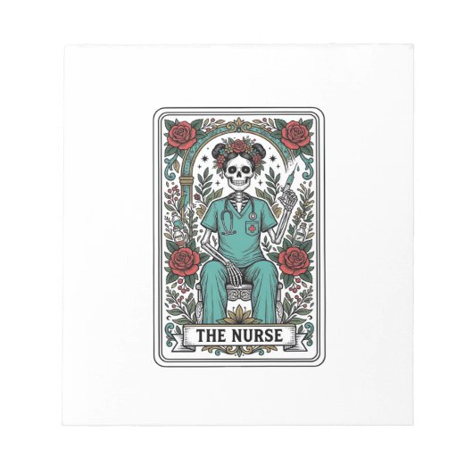 Bloc-note Conception de chemise de carte de tarot d'infirmiè (Devant)