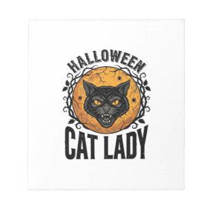 Bloc-note Conception de chemise de chat noir vintage de dame