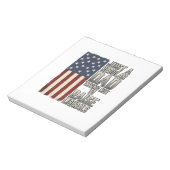 Bloc-note Conception de chemise de citation de drapeau vinta (Tourné)