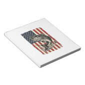 Bloc-note Conception de chemise de drapeau américain de pêch (Incliné)