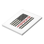 Bloc-note Conception de chemise de drapeau américain Distres (Tourné)