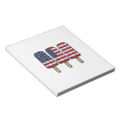 Bloc-note Conception de chemise de drapeau de popsicle patri (Incliné)