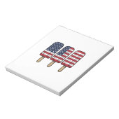 Bloc-note Conception de chemise de drapeau de popsicle patri (Tourné)