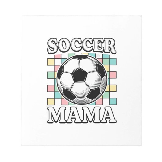 Bloc-note Conception de chemise de gravure de maman de footb (Devant)