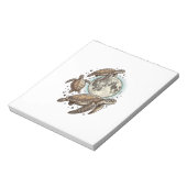 Bloc-note Conception de chemise de gravure de tortue de mer (Tourné)