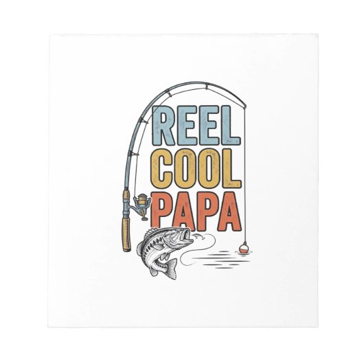 Bloc-note Conception de chemise de pêche Reel Cool Papa_1 (Devant)