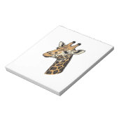 Bloc-note Conception de chemise de portrait de girafe gravur (Tourné)