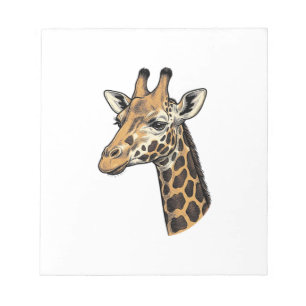 Bloc-note Conception de chemise de portrait de girafe gravur
