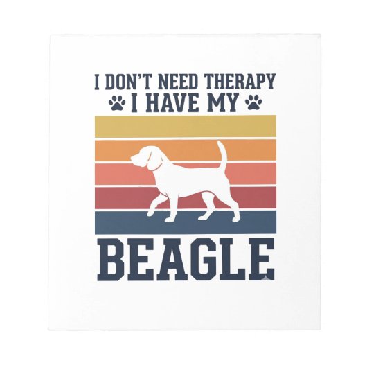 Bloc-note Conception de chemise de thérapie pour chien Beagl (Devant)
