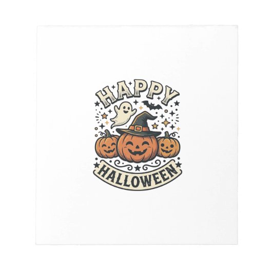 Bloc-note Conception de chemise fantôme citrouille Halloween (Devant)