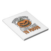 Bloc-note Conception de chemise Halloween Citrouille de vin (Incliné)