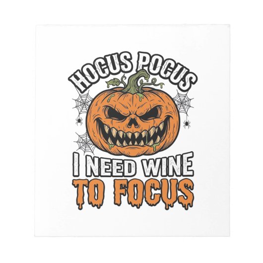 Bloc-note Conception de chemise Halloween Citrouille de vin (Devant)