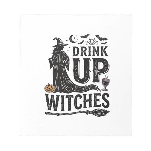 Bloc-note Conception de chemise Halloween sorcières buvez vi (Devant)