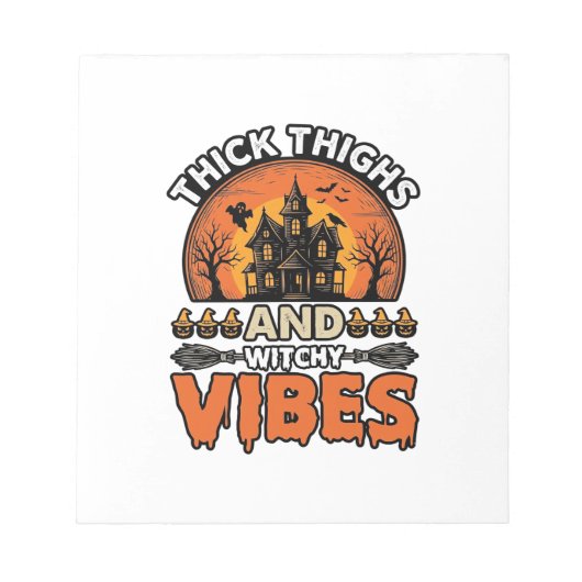 Bloc-note Conception de chemise Halloween Thick Thighs Witch (Devant)