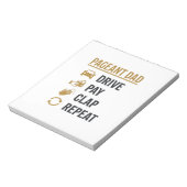 Bloc-note Conception de chemise Pageant Dad Drive Pay Clap R (Tourné)
