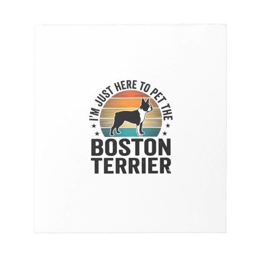 Bloc-note Conception de chemise pour amateur de chien Boston (Devant)