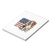 Bloc-note Conception de chemise pour chien de drapeau patrio (Tourné)