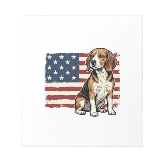 Bloc-note Conception de chemise pour chien de drapeau patrio (Devant)