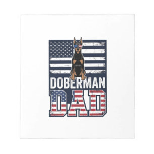 Bloc-note Conception de chemise pour chien patriotique Dober