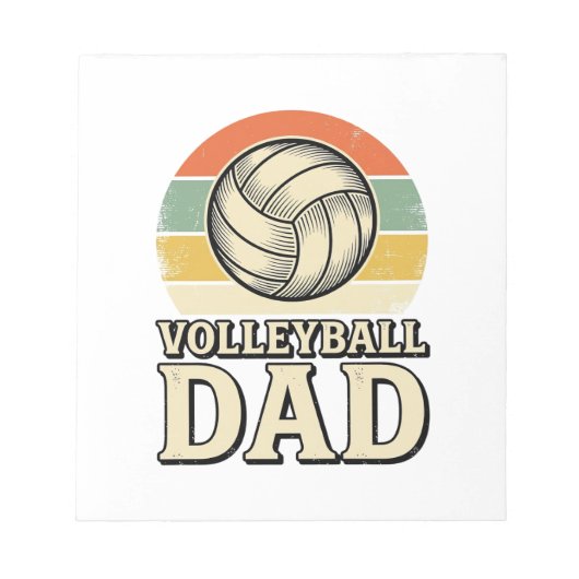 Bloc-note Conception de chemise rétro pour papa de volley-ba (Devant)